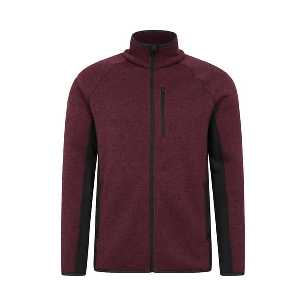 Mountain Warehouse Mens Treston Full Zip Fleece Jacket Burgundy L