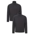 Miniatyrbilde 1 av 5: Mountain Warehouse Mens Camber II Fleece Top (Pack of 2)