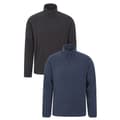 Miniatyrbilde 1 av 5: Mountain Warehouse Mens Camber II Fleece Top (Pack of 2)