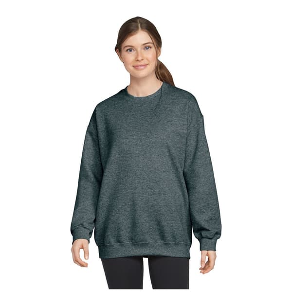 Gildan Unisex Adult Softstyle Heather Midweight Fleece Top Dark Heather 4XL