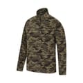 Miniatyrbild 3 av 5: Mountain Warehouse Mens Camber II Camo Fleecetröja med halv dragkedja