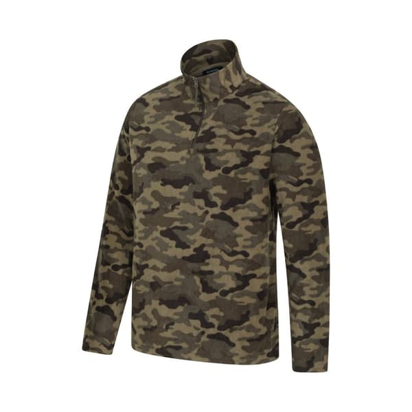 Mountain Warehouse Mens Camber II Camo Fleecetröja med halv dragkedja