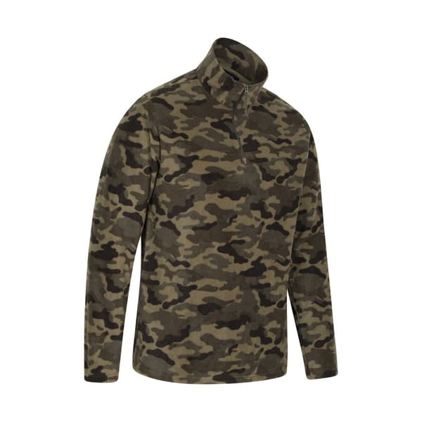 Mountain Warehouse Mens Camber II Camo Fleecetröja med halv dragkedja