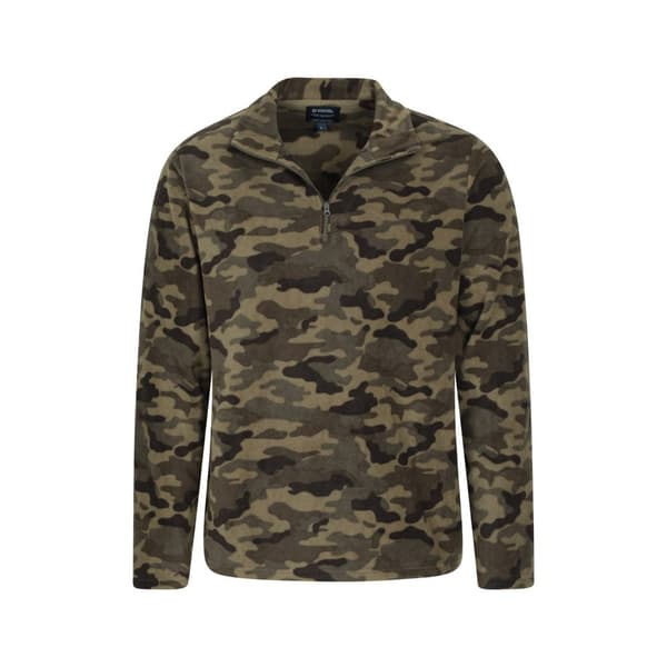 Mountain Warehouse Mens Camber II Camo Fleecetröja med halv dragkedja