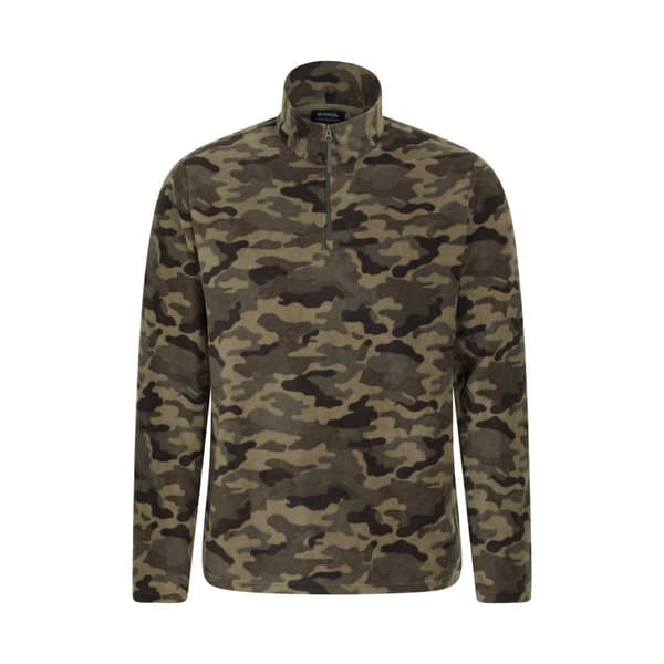Mountain Warehouse Mens Camber II Camo Fleecetröja med halv dragkedja
