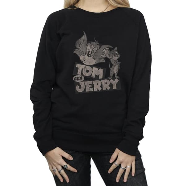 Tom and Jerry Wink - Sweatshirt i bomull, dam/dam