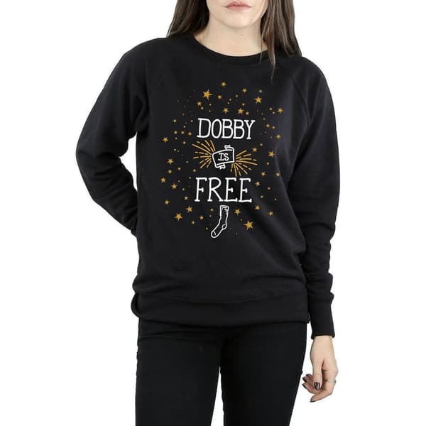 Harry Potter Womens/Ladies Dobby Is Free Cotton Sweatshirt
