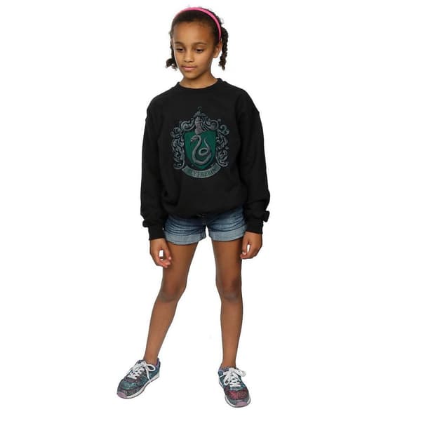 Harry Potter Slytherin-tröja i bomull för flickor
