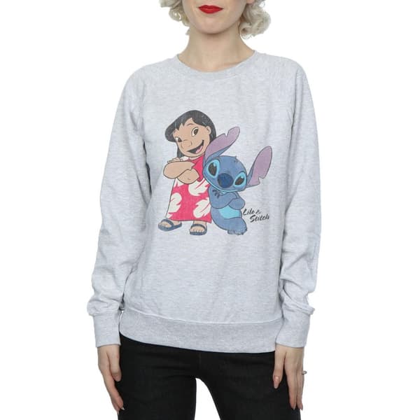 Lilo & Stitch Dam/Tjej Klassisk Sweatshirt i Heather