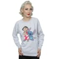 Miniatyrbild 2 av 5: Lilo & Stitch Dam/Tjej Klassisk Sweatshirt i Heather