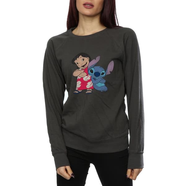 Lilo & Stitch Dam/Tjej Klassisk Sweatshirt i Heather