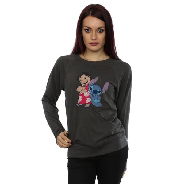 Lilo & Stitch Dam/Tjej Klassisk Sweatshirt i Heather