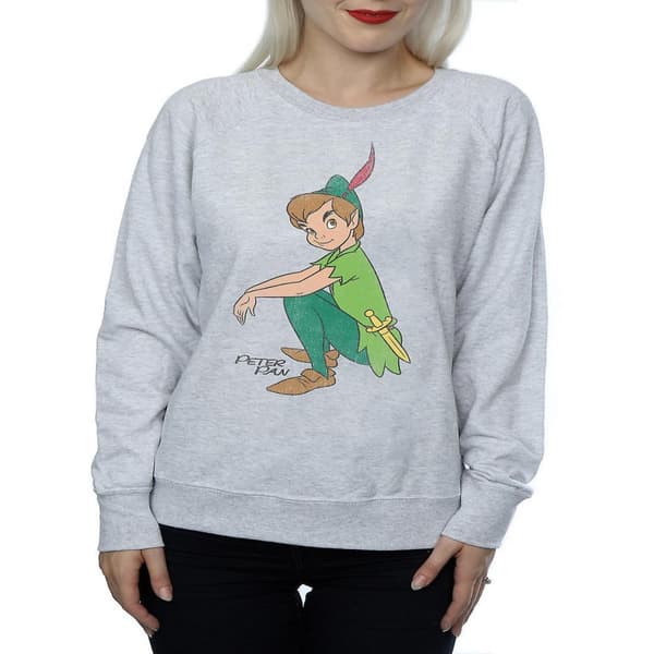 Peter Pan Dam/Tjej Klassisk Sweatshirt i Heather