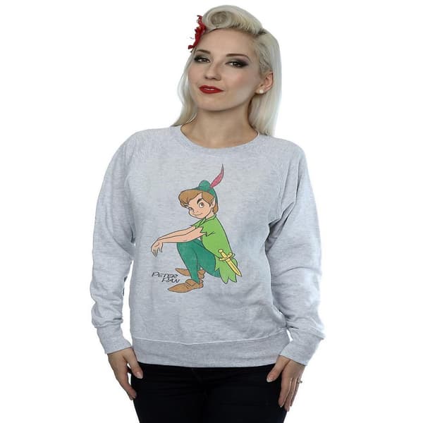 Peter Pan Dam/Tjej Klassisk Sweatshirt i Heather