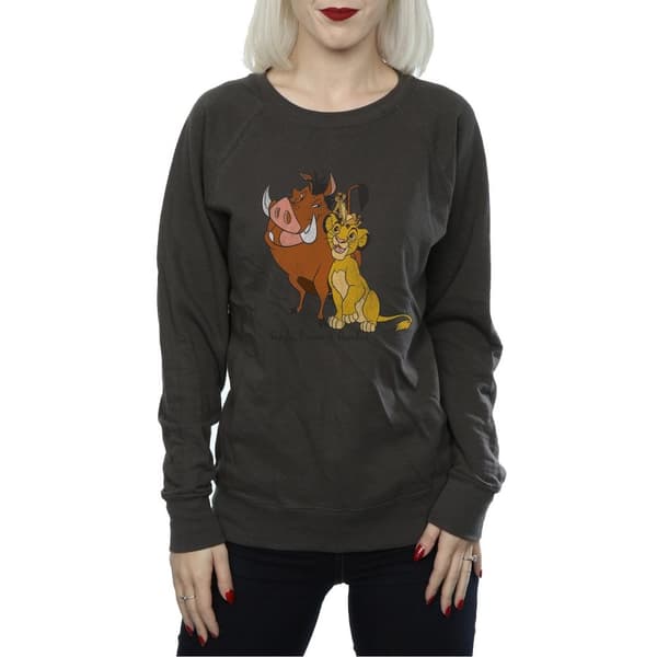 The Lion King Womens/Ladies Classic Simba Timon & Pumba Heather Sweatshirt