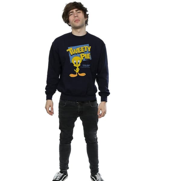 Looney Tunes Mens Classic Tweety Cotton Sweatshirt