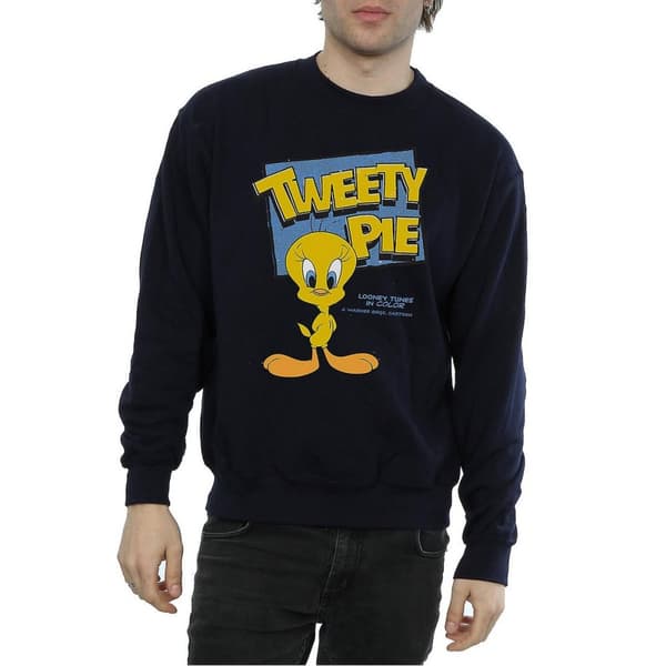 Looney Tunes Mens Classic Tweety Cotton Sweatshirt
