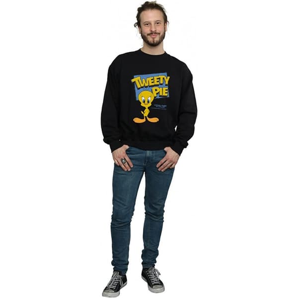 Looney Tunes Mens Classic Tweety Cotton Sweatshirt