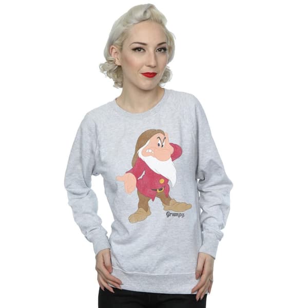 Snow White And The Seven Dwarfs Womens/Ladies Classic Grumpy Heather Sweatshirt