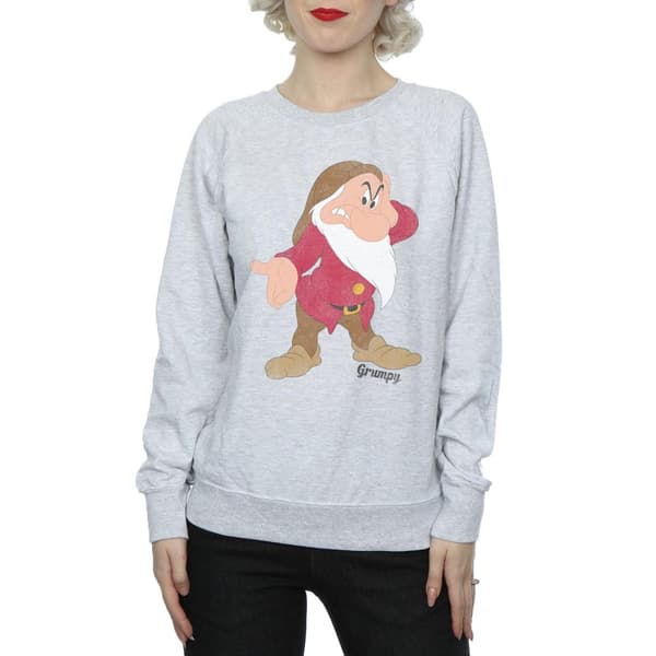 Snow White And The Seven Dwarfs Womens/Ladies Classic Grumpy Heather Sweatshirt