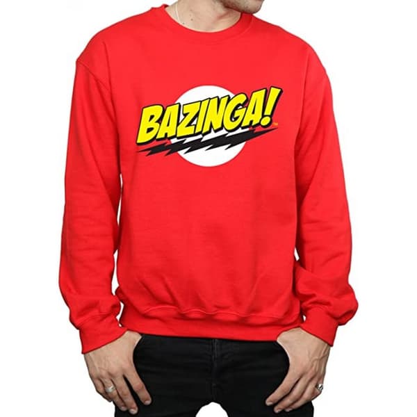The Big Bang Theory Mens Bazinga Cotton Sweatshirt