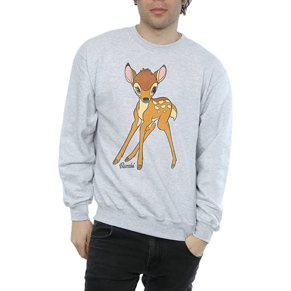 Bambi Dam/Tjej Klassisk Sweatshirt i Heather