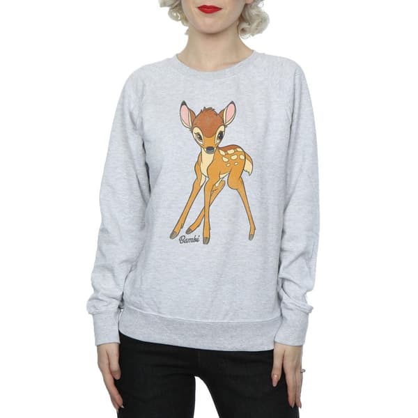 Bambi Dam/Tjej Klassisk Sweatshirt i Heather