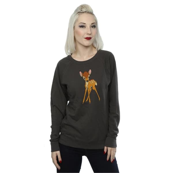 Bambi Dam/Tjej Klassisk Sweatshirt i Heather