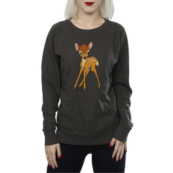 Bambi Dam/Tjej Klassisk Sweatshirt i Heather