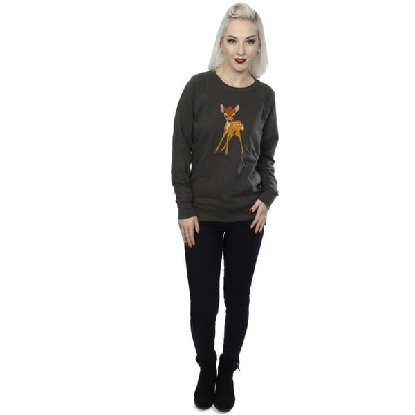 Bambi Dam/Tjej Klassisk Sweatshirt i Heather