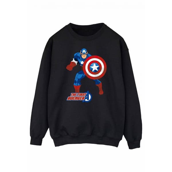 Captain America Womens/Ladies The First Avenger Logo Sweatshirt