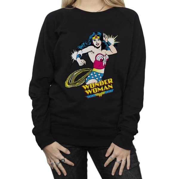 Wonder Woman Lasso - Sweatshirt i bomull, dam/dam