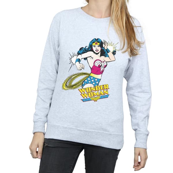Wonder Woman Lasso - Sweatshirt i bomull, dam/dam