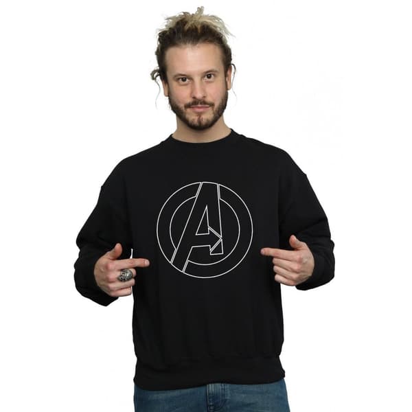 Avengers Assemble Sweatshirt i bomull med herrlogotyp