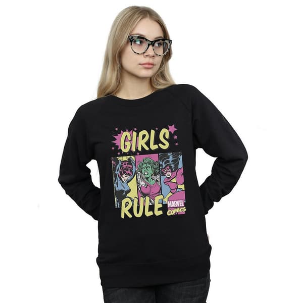 Marvel Comics Womens/Ladies Girls Rule Sweatshirt
