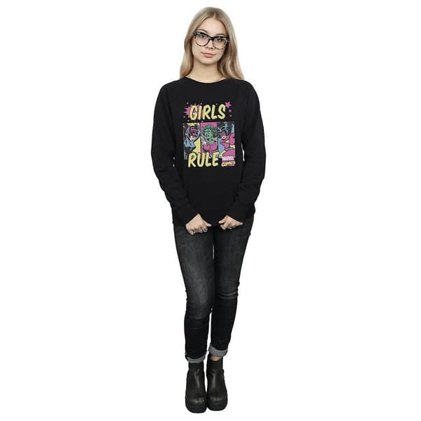 Marvel Comics Womens/Ladies Girls Rule Sweatshirt