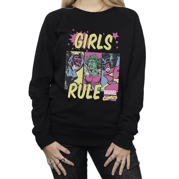Marvel Comics Womens/Ladies Girls Rule Sweatshirt