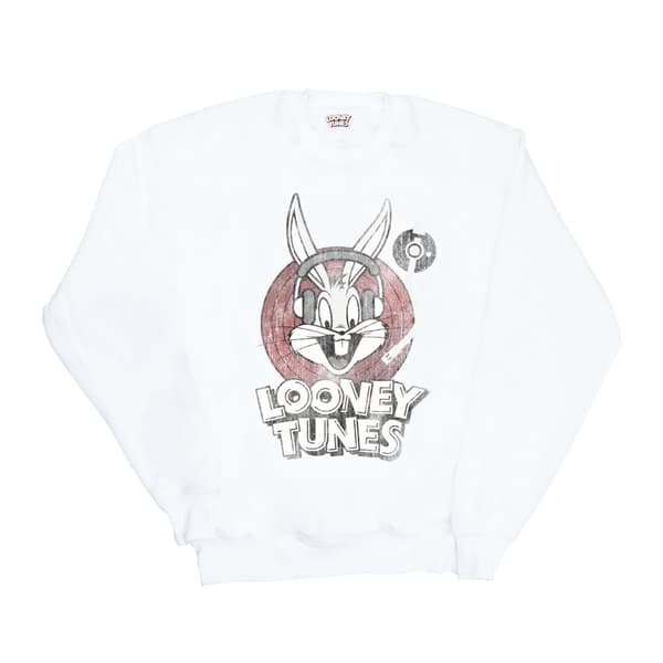 Looney Tunes Mens Bugs Bunny Circle Logo Sweatshirt