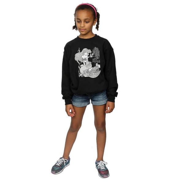 The Little Mermaid Sweatshirt i bomull för flickor
