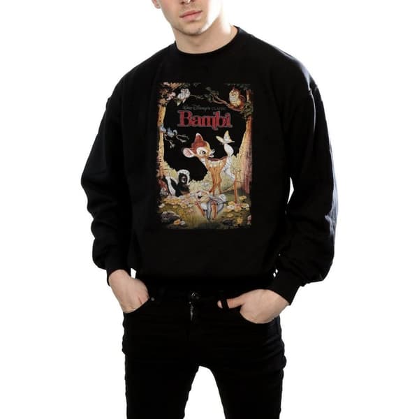 Bambi Mens Retro Poster Cotton Sweatshirt