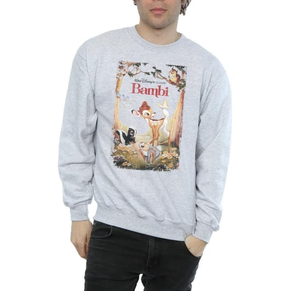 Bambi Mens Retro Poster Cotton Sweatshirt