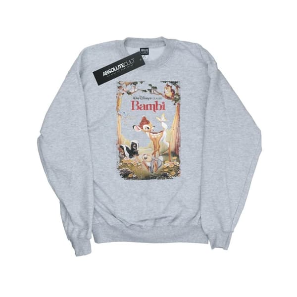 Bambi Mens Retro Poster Cotton Sweatshirt