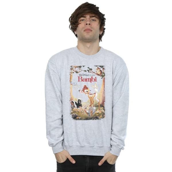 Bambi Mens Retro Poster Cotton Sweatshirt