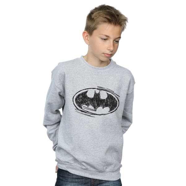 Batman Boys Sketch Logo Sweatshirt