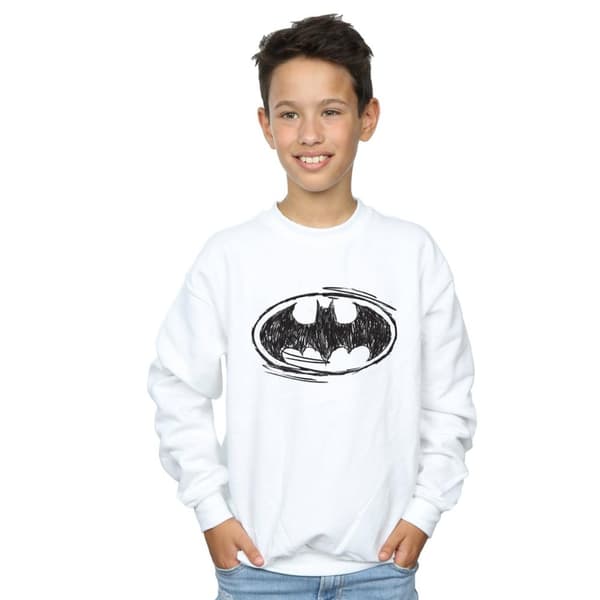 Batman Boys Sketch Logo Sweatshirt