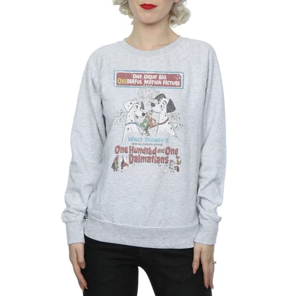 101 Dalmatians Womens/Ladies Retro Poster Sweatshirt