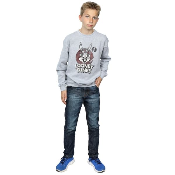 Looney Tunes Pojkar Bugs Bunny - Sweatshirt med cirkelformad logotyp