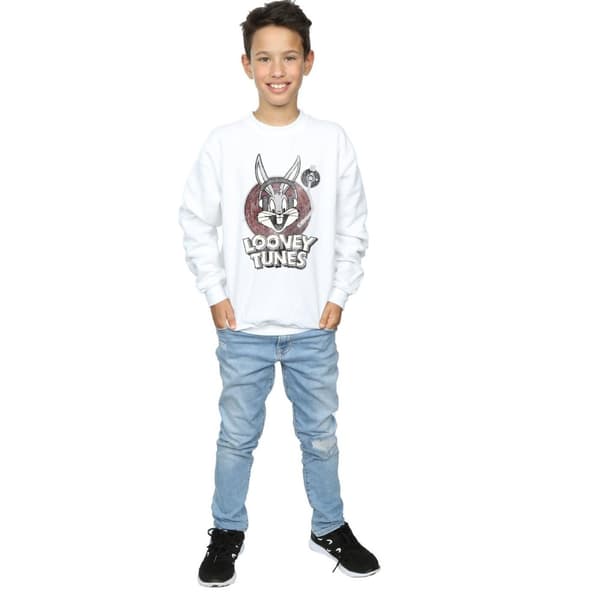 Looney Tunes Pojkar Bugs Bunny - Sweatshirt med cirkelformad logotyp