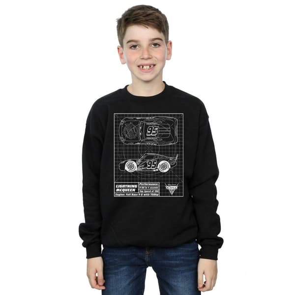 Cars Boys Lightning McQueen Blueprint Sweatshirt