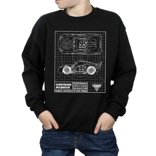 Cars Boys Lightning McQueen Blueprint Sweatshirt